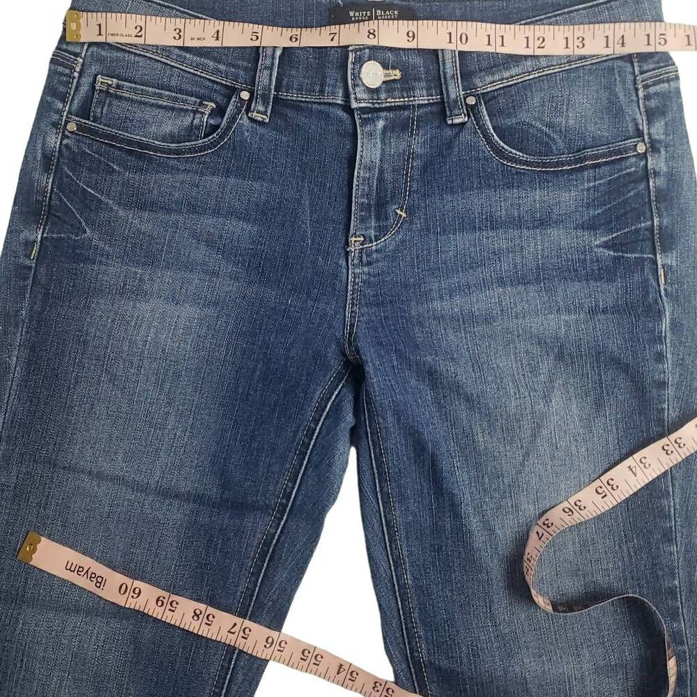 White House Black Market Noir Slim Crop Jeans Size 6 - Picture 5 of 15
